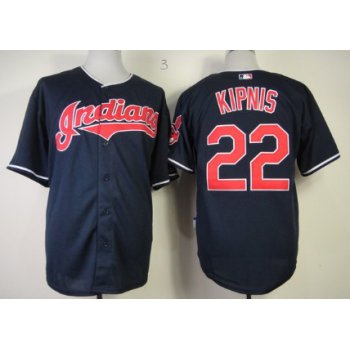 Cleveland Indians #22 Jason Kipnis Navy Blue Jersey