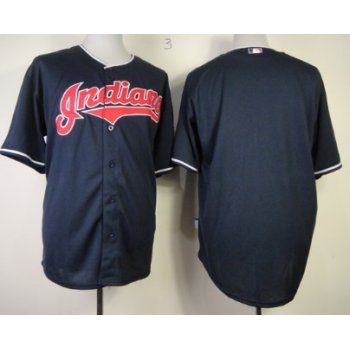 Cleveland Indians Blank Navy Blue Jersey