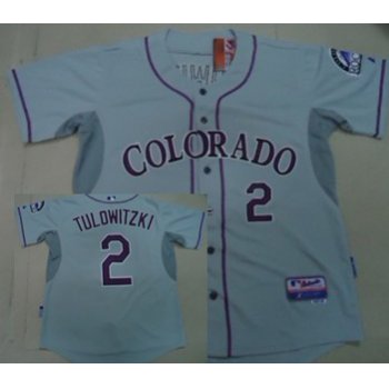 Colorado Rockies #2 Troy Tulowitzki Gray Jersey