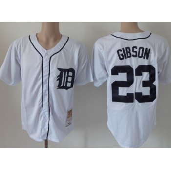 Detroit Tigers #23 Kirk Gibson 1984 White Throwback Jersey