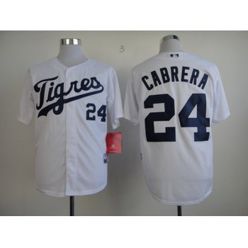 Detroit Tigers #24 Miguel Cabrera 2013 White Jersey