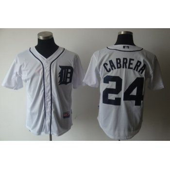 Detroit Tigers #24 Miguel Cabrera White Jersey