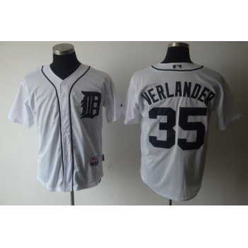 Detroit Tigers #35 Justin Verlander White Jersey