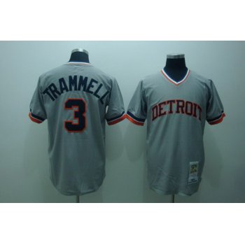 Detroit Tigers #3 Allan Trammell 1984 Gray Throwback Jersey