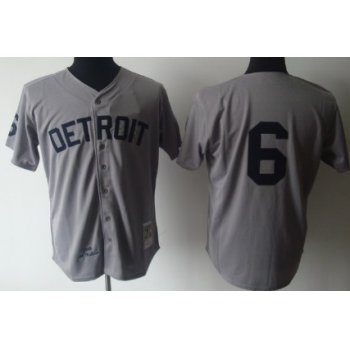 Detroit Tigers #6 Al Kaline 1968 Gray Wool Throwback Jersey