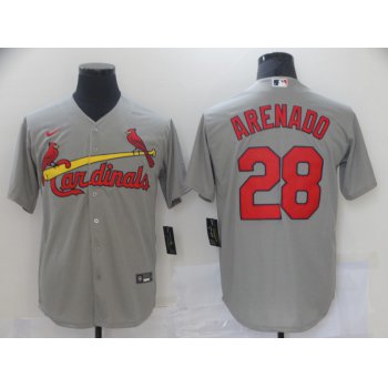 Men St.Louis Cardinals 28 Arenado Grey Game 2021 Nike MLB Jersey