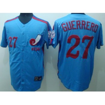 Montreal Expos #27 Vladimir Guerrero 1982 Blue Throwback Jersey