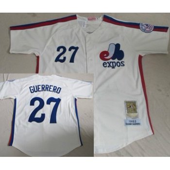 Montreal Expos #27 Vladimir Guerrero 1982 Cream Throwback Jersey