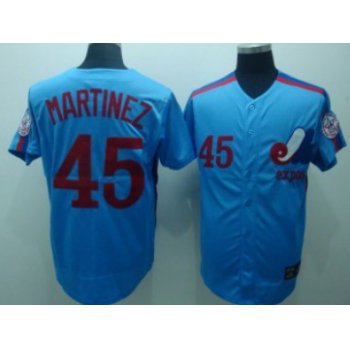 Montreal Expos #45 Pedro Martinez 1982 Blue Throwback Jersey