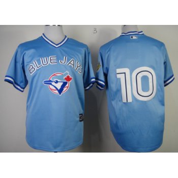 Toronto Blue Jays #10 Edwin Encarnacion Light Blue Pullover Jersey