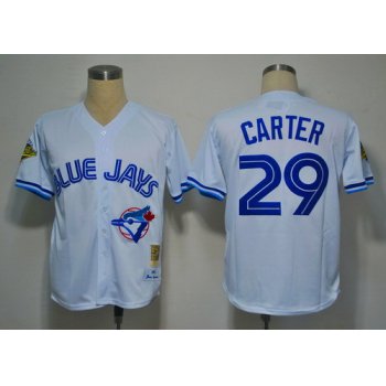 Toronto Blue Jays #29 Joe Carter 1993 White Throwback Jersey