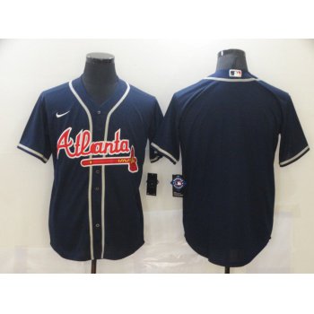 Men Atlanta Braves Blank Blue Game Nike MLB Jerseys