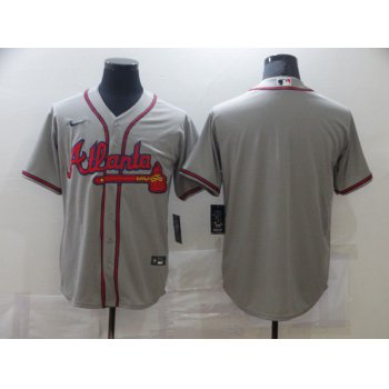 Men Atlanta Braves Blank Grey Game Nike MLB Jerseys