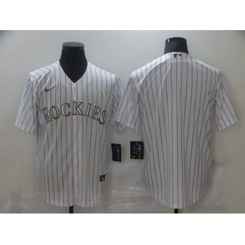 Men Colorado Rockies Blank White Game Nike MLB Jerseys