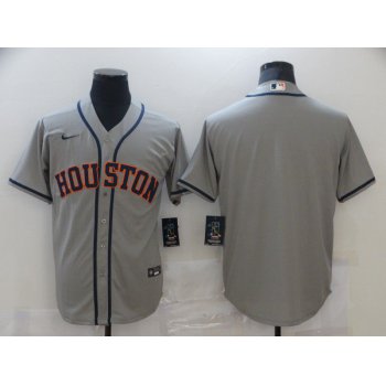 Men Houston Astros Blank Grey Game 2021 Nike MLB Jersey