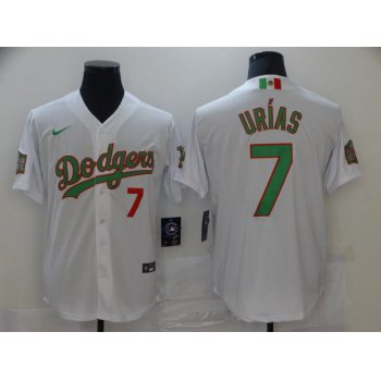 Men Los Angeles Dodgers 7 Urias White Game 2021 Nike MLB Jersey