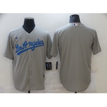 Men Los Angeles Dodgers Blank Grey Game Nike MLB Jerseys