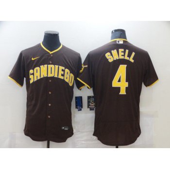 Men San Diego Padres 4 Snell brown Elite 2021 Nike MLB Jersey