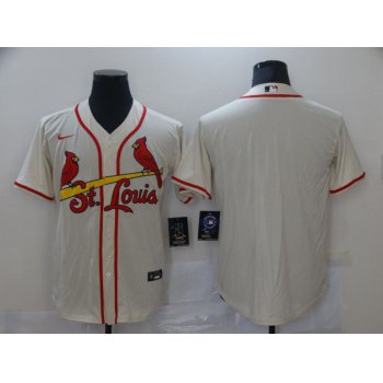 Men St.Louis Cardinals Blank Cream Game Nike MLB Jerseys