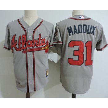 Men's Atlanta Braves #31 greg maddux gray jersey