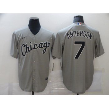 Men's Chicago White Sox #7 Tim Anderson Grey Stitched MLB Cool Base Nike Jersey