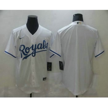 Men's Kansas City Royals Blank White Stitched MLB Cool Base Nike Jersey