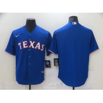 Men's Texas Rangers Blank Blue Stitched MLB Cool Base Nike Jersey