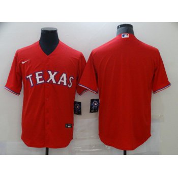 Men's Texas Rangers Blank Red Stitched MLB Cool Base Nike Jersey