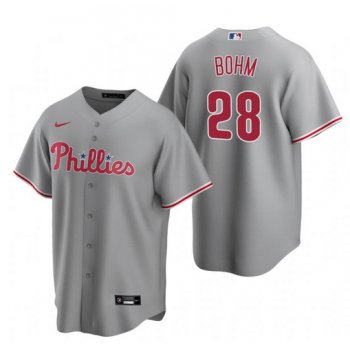 Philadelphia Phillies #28 Alec Bohm Gray Road Jersey