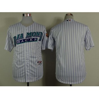 Arizona Diamondbacks Blank 2015 White Pinstripe Jersey