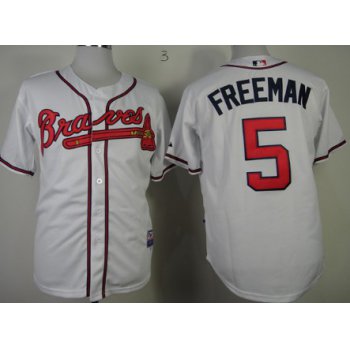 Atlanta Braves #5 Freddie Freeman White Jersey