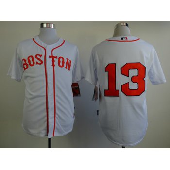 Boston Red Sox #13 Hanley Ramirez 2014 White Jersey