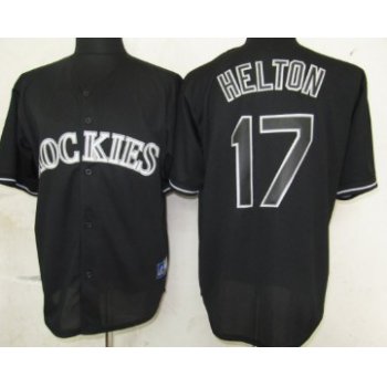 Colorado Rockies #17 Todd Helton Black Fashion Jersey