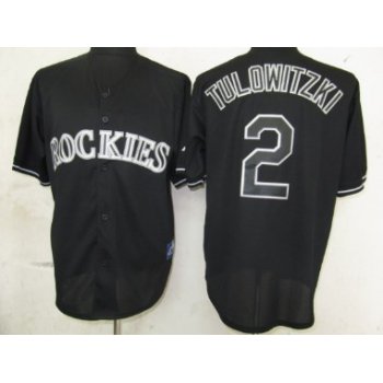 Colorado Rockies #2 Troy Tulowitzki Black Fashion Jersey