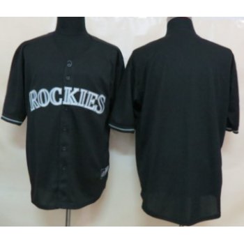 Colorado Rockies Blank Black Fashion Jersey