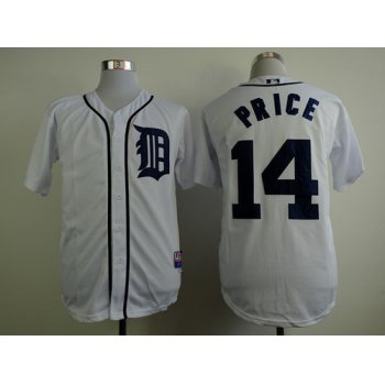 Detroit Tigers #14 David Price White Jersey