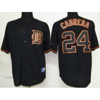 Detroit Tigers #24 Miguel Cabrera Black Fashion Jersey