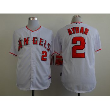 LA Angels of Anaheim #2 Erick Aybar White Jersey