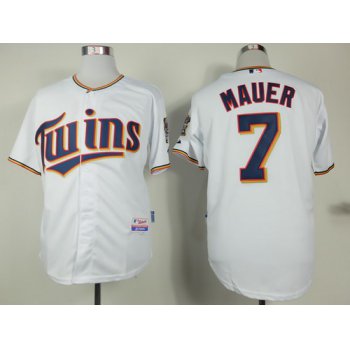 Minnesota Twins #7 Joe Mauer 2015 White Jersey