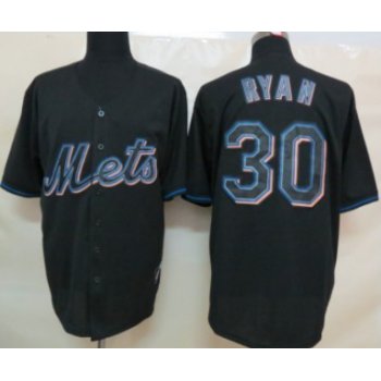 New York Mets #30 Nolan Ryan Black Fashion Jersey