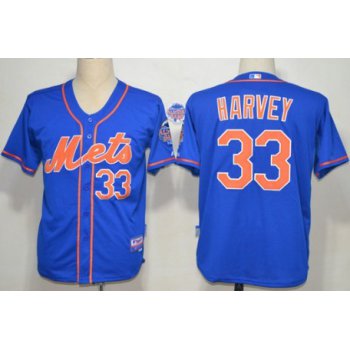 New York Mets #33 Matt Harvey Blue Jersey