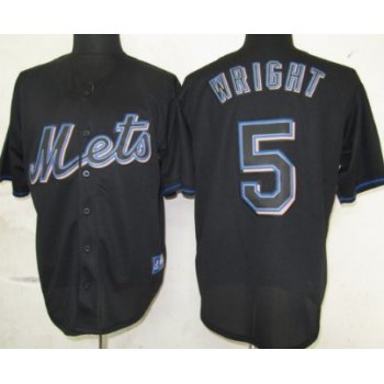 New York Mets #5 David Wright Black Fashion Jersey