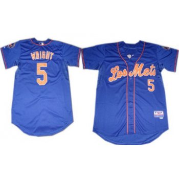 New York Mets #5 David Wright Los Blue Jersey