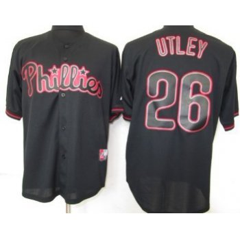 Philadelphia Phillies #26 Chase Utley Black Fashion Jersey