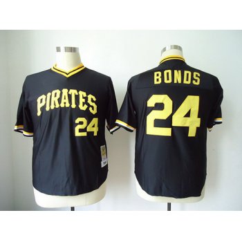 Pittsburgh Pirates #24 Barry Bonds 1986 Black Throwback Jersey