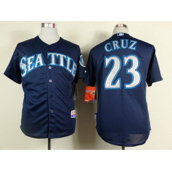 Seattle Mariners #23 Nelson Cruz 2014 Navy Blue Jersey