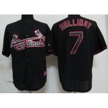 St. Louis Cardinals #7 Matt Holliday Black Fashion Jersey