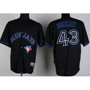 Toronto Blue Jays #43 R.A. Dickey Black Fashion Jersey