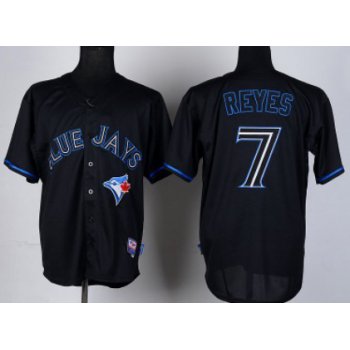 Toronto Blue Jays #7 Jose Reyes Black Fashion Jersey