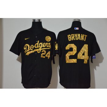 Men's Los Angeles Dodgers #24 Kobe Bryant Black Camo Fashion Stitched MLB Cool Base Nike Jersey